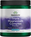 Swanson Triple Magnesio Complejo Polvo 400 mg 8 oz Pwdr