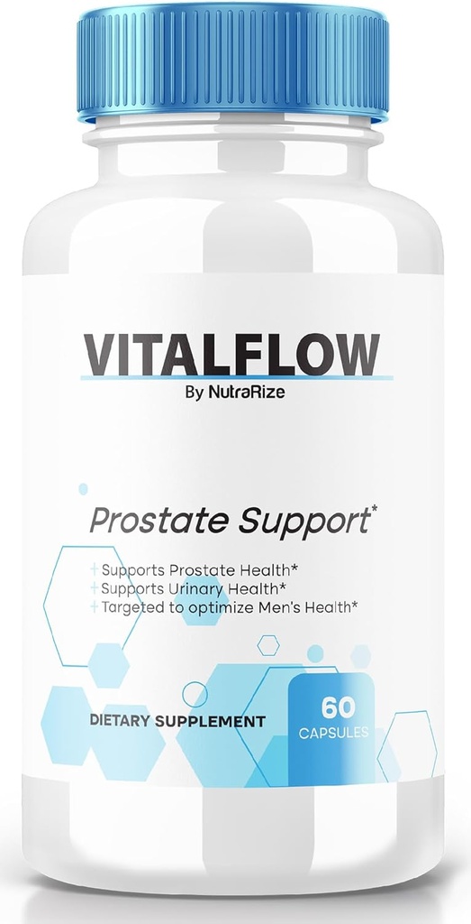 VitalFlow Capsules, VitalFlow Advanced Prostate Support Formula, Official All-Natural Formula to Regain Control, Max Strength Pills to Support Overall Health, Vital Flow Reviews (60 Capsules)