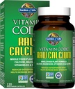 Jardín de vida Suplemento de calcio crudo para mujeres y hombres - Código de vitaminas elaborado con alimentos integrales con magnesio, K2, vitamina D3 y vitamina C más Probióticos para la digestión, 120 cápsulas