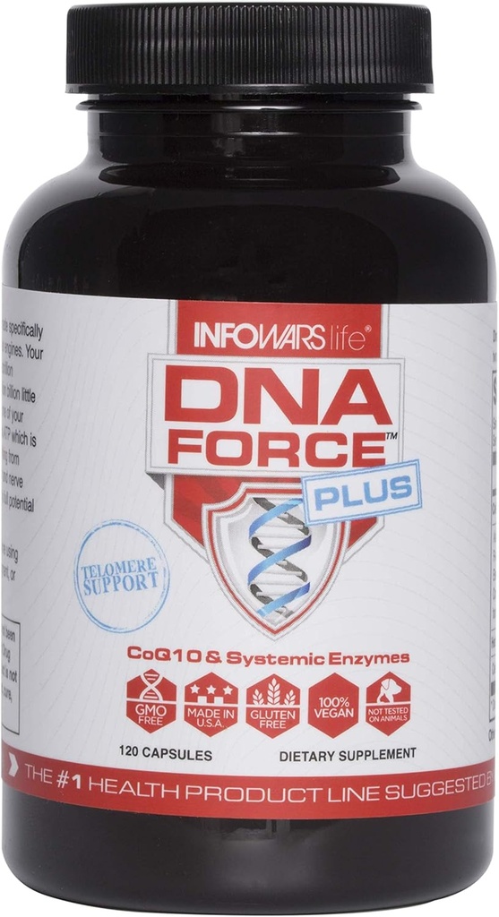 Infowars Life DNA Force Plus (120 cápsulas) – Optimizador de energía con CoQ10 &amp; BioPQQ