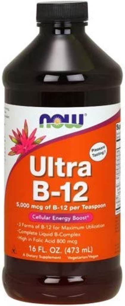 AHORA Foods - Ultra B-12 Liquid Cellular Energy Boost 5000 mcg. - 16 oz. (2-Pack)