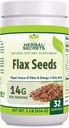 Herbal Secrets Organic Whole Flax Seeds Supplement TEN 14 G Por Serving TEN Raw Vegan Silencio No-OMM ANTE Gluten-Free TEN Made in USA (1 Pack, 1 Lb)