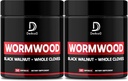 Wormwood Capsules - 12 Herbs Blended Black Walnut, Cloves, Ginger, Turmeric, Cinnamon, Apple, Quassia - 2 Packs 50 cápsulas