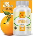 Vitamina C 1000mg 100 cápsulas (2 botellas)