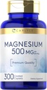 Carlyle Magnesium 500mg ← 300 Coated Caplets ← Vegetariano, No GMO, y Gluten Free Supplement