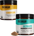 FreshCap Mushrooms Energy Bundle (Cordyceps Powder y Ultimate Mushroom Complex Powder)
