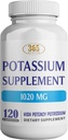 365 Health Potassium Suplemento 1020 mg Silencio Potassium Bicarbonate Silencio Non-GMO Silencio Gluten Gratis Silencio Hecho en EE.UU.