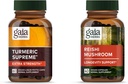 Gaia Herbs Turmeric Supreme Extra Strength - 60 Vegan Liquid Phyto-Capsules & Reishi Mushroom - Immune System &amp; Supports Heart Health - 40 Vegan Liquid Phyto-Capsules (2 Pack)