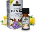 Natures Respuesta Vitamina D3 y K2, 0.5 oz - Extracto líquido Las gotas orales - Soporta Immune, Bone y Heart Health - en un aceite de oliva delictivo, aceite de Rosemary y base natural de limón