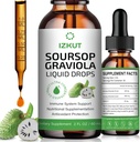 Soursop Bitters Liquid Organic: Soursop Leaf & Fruit Botanical Extract - Soursop Liquid Drops for Cell Support &amp; Regeneración - Immune Support, Relax, Liver Health y Sleep Aid for Men &amp; Women
