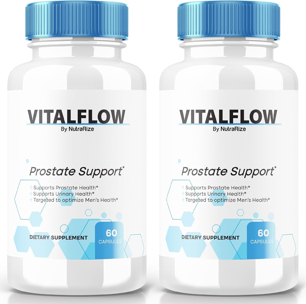 (2 Pack) VitalFlow Capsules, VitalFlow Advanced Prostate Support Fórmula, Fórmula Nacional Oficial para el Control de Regain, Máxima Fuerza Píldoras para apoyar Wellness, Vital Flow Reseñas (120 cápsulas)