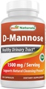 Best Naturals D-Mannose Capsules - Urinary Tract Cleanse Suplemento 1500mg/Serving - 120 Conde