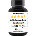MONOHERB Artichoke Leaf Extracto 1000 mg - 90 cápsulas vegetarianas
