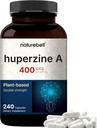 NatureBell Huperzine A 400mcg Por Serving, 240 Capsules, (Huperzine A Supplement) ¦ Apoya Focus, Cognition, Memory y Learning Ability – Premium Brain Health Supplements – No GMOs