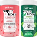 Bellway Super Fiber Powder + Collagen, Strawberry Lemonade Super Fiber + Verdes