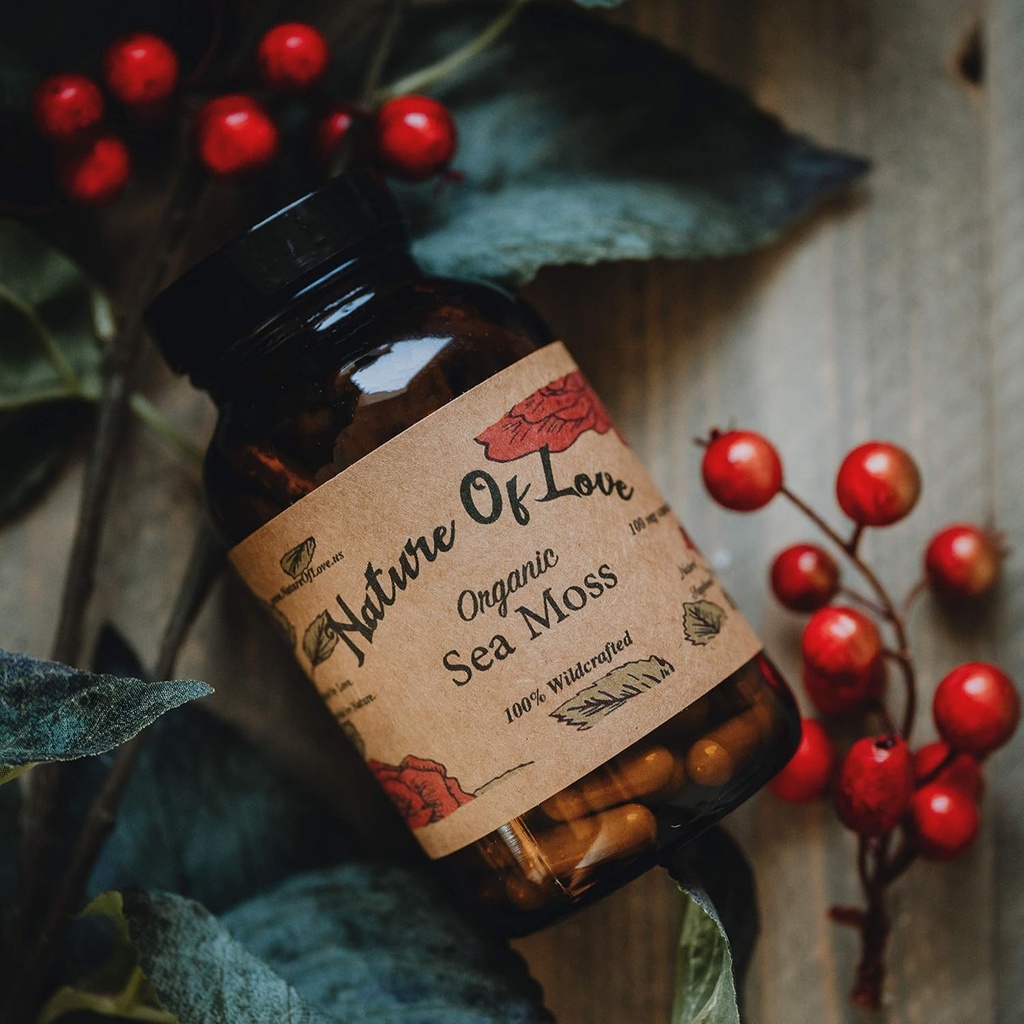 Sea Moss/Irish Mos Capsules - Natural, Vegan, Orgánico, No GMO