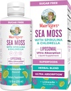 MaryRuth Organics Sea Moss with Spirulina and Chlorella Liposomal TEN Chlorophyll TEN Dandelion Root TEN Superfood TEN Ultra Absorption ANTE Vegan Silencio No-OM Silencio Gluten Free TEN 7.6 fl oz ANTE 15 Servings