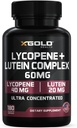 Lycopene + Lutein 60mg Suplemento Silencio Ojo Salud &amp; Visión Soporto Antioxidante para ojos saludables " Esquía TENIDO NO GMO, Gluten Gratis TEN 180 Capsules Vegetarianos