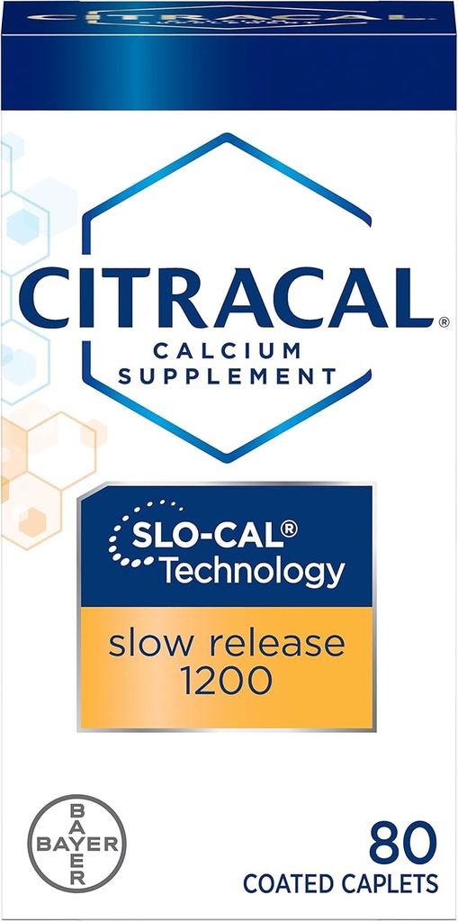 Calcio citracal + D Slow Release 1200 Tablets 80 Tablets (Pack of 4)