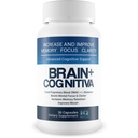 Brain+ Cognitiva - Soporte Cognitivo Avanzado - Ayuda Aumentar y Mejorar la memoria, aumentar el foco mental y apoyar la claridad mental - Capsules Alfa-GPC para el soporte cerebral y Boost Nootropic Opti