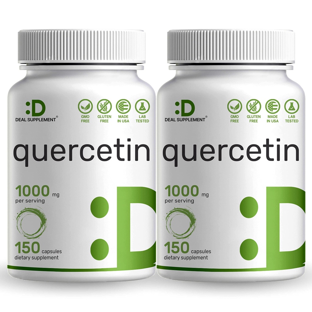 Eagleshine Vitamins Quercetin 1000mg Per Serving (2 Pack) | 300 Capsules, High Bioavailable Flavonoids, Third Party Tested, Supports Healthy Immune System, Non-GMO, No Gluten