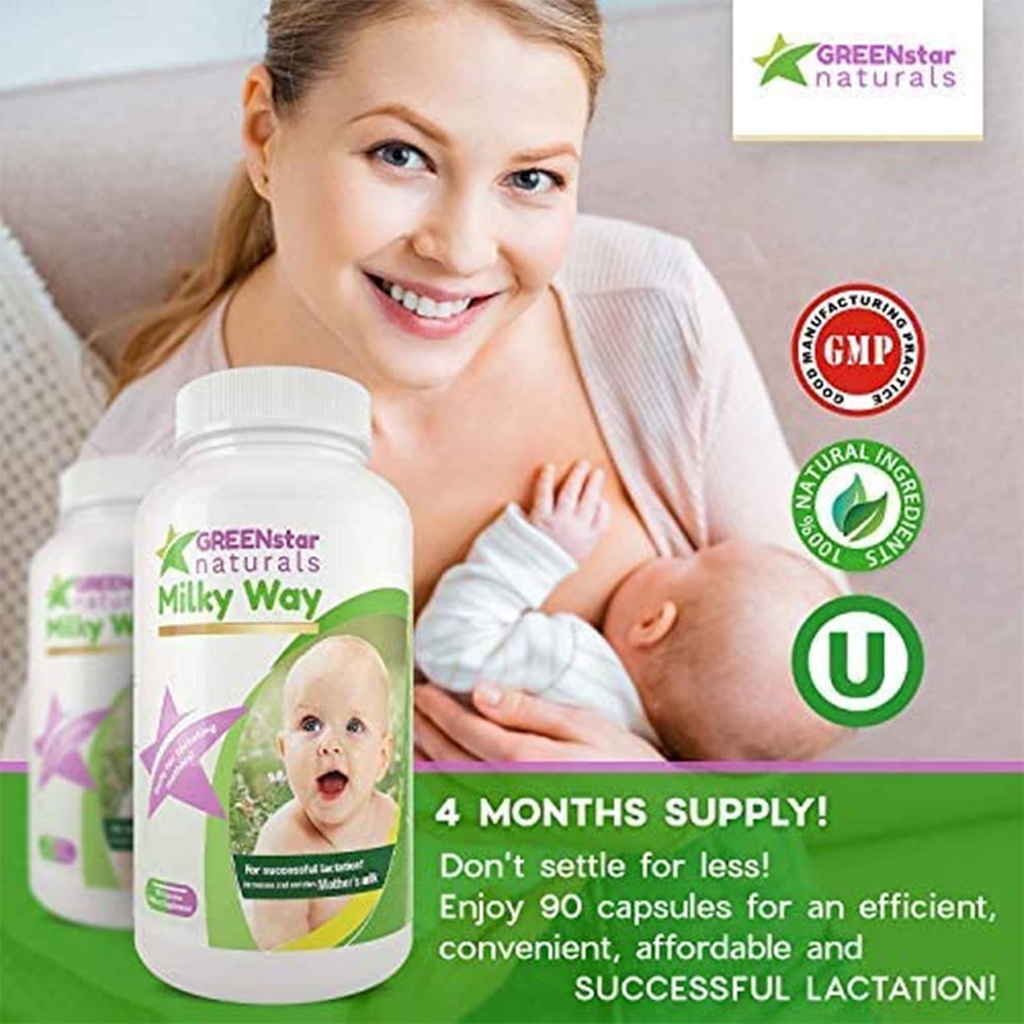 Lactación suplemento Lactación Apoyo para el aumento de la leche materna, suplemento de lactancia cápsulas con leche Esteto orgánico semillas fenugrecas, pólvora moringa, vitamina postnatal de leche Para las madres.