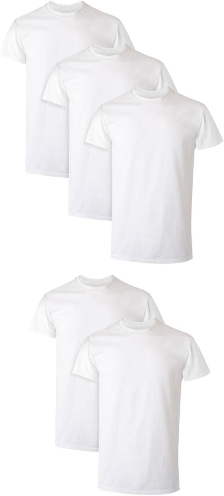 Camiseta de rendimiento de Hanes Men, X-Temp Moisture-Wicking Crewneck, Blanco 5-Pack