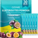 Electrolytes Packets de Polvo, 30 Sticks Hydration Packets Sugar Gratis, Electrolyte Drink Mix Portable Electrolyte Packets for Rapid Hydration, 0 Sugar > 0 Calorie, Passion Fruit Flavor