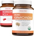 Save $4 (11% Off) - Comprar Ashwagandha ecológica &amp; Berberine HCL+ - Nature's Synergy Duo - Berberine (60 Capsules) - Organic Ashwagandha Root Powder 1350mg Serve (120 Tablets) Natural Adrenal Help