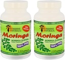 Sunshine Naturals Moringa Suplemento dietético. Immune System Aid, Energy Booster, Antioxidant Support, y Nutrient-Rich Superfood. Promueve la digestión y la salud cardíaca. 120 cápsulas. Paquete de 2