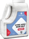 Ácido cítrico de alimentación confiable - 10 lb Jug a granel - 100% Pure Sour Salt Food Grade, Allergen-Free, Non-GMO, Kosher - Ideal para la fabricación de quesos, cócteles, limpieza, bombas de baño, &amp; Más