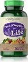Piping Rock Fruits and Veggies Supplement ← 250 Capsules ← Superfood Fruit and Vegetables Vitaminas para Adultos