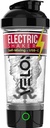 VELOMIX Eléctrico Protein Shaker Bottle - 24 oz ← USB-C recargable ¦ Leak Proof Shaker Cups for Protein Shakes ← Portable Blender for Shakes and Smoothies (Electric-Transparent)