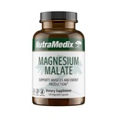 NutraMedix Magnesium Malate Energy Supplements - Bioavailable Magnesium for Sleep, Immune Support " Joint Health - Vegan, Non-GMO " Gluten-Free Magnesium Supplements (120 Vegetarian Capsules)