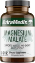 NutraMedix Magnesium Malate Energy Supplements - Bioavailable Magnesium for Sleep, Immune Support " Joint Health - Vegan, Non-GMO " Gluten-Free Magnesium Supplements (120 Vegetarian Capsules)