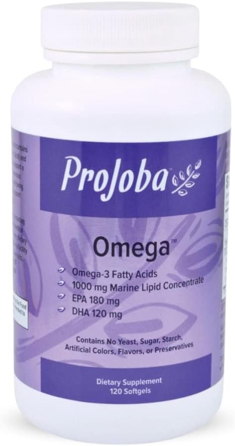 Youngevity Projoba OmegaTM - 1000 mg Omega-3 - High-Potency - 180 EPA & 120 DHA para promover la salud cerebral y cardíaca -120 Softgels (Pack of 1)