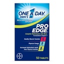 Uno A día Hombres Pro Edge Multivitamina, Suplemento con Vitamina A,C,D, E y Zinc para Immune Health Support y Magnesium para Función del Musculo Saludable, 50 Cuenta