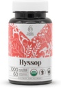 Hyssop USDA Organic 60 Capsules ← Suplemento Natural de Alta Potencia Silencio Certified Organic Vegetarian Capsules and Organic Hyssop (Hyssopus officinalis) Dried Herb (60 cápsulas)