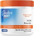 Los mejores médicos MSM Powder, soporta el cabello, la piel, las uñas, las articulaciones, no GMO, libre de gluten, soy libre, Vegan Net Wt. 8.8 oz (250 gramos)