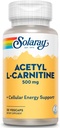 SOLARAY Acetyl L-Carnitine 500 mg ← Energía Celular Saludable, Memoria, Mood y Soporte Cardiovascular ← 30 VegCaps