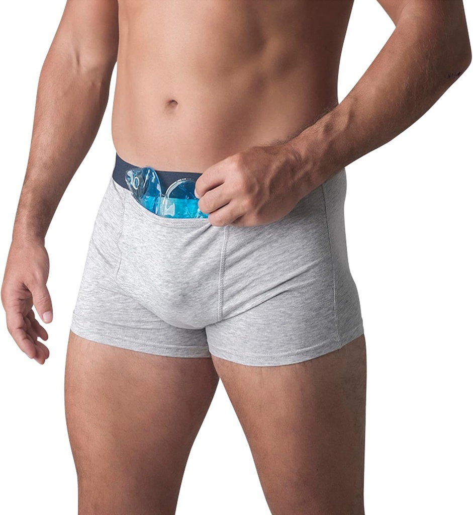 Ropa interior para hombres - Fertilidad, Vasectomía, Varicocele, Testosterona - 2 Ropa interior, 3 Paquetes de hielo de SnowWedge