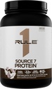 Rule 1 Source 7 Protein – Decadent Flavor, Velvety Smooth Texture, 22g Anytime Protein, and 10g Naturally Occurring EAAs Per Serving from 7 Premium Sources (1.8 Pounds*, Cookies & Cream)