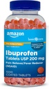 Cuidado básico Tablas de Ibuprofeno, Reductor de Fiebre y Alivio del Dolor del Cuerpo, Dolor de Cabeza, Artritis y Más, 1000 Conde (Paquete puede variar)