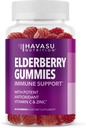 Sambucus Elderberry Gummies for Adults - Immune Support Supplement with Vitamin C and Zinc - Fórmula mejorada para la Defensa diaria - 60 Conde, 1 Mes de Oferta, Berry Flavor - Conveniente Wellness