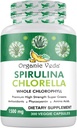 Veda orgánica Spirulina & Clorella capsules, 1500mg, 300 Conde - Spirulina Chlorella cápsulas con Super Verde Antioxidantes, Phycocyanin, Amino Acid - Inmunity Boost, Energía, Apoyo Digestión