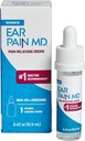 Dolor de oído de Eosera MD® - 4% Lidocaine Ear Drops for Maximum Strength Pain Relief - Fast-Acting, Numbing Earache Treatment for Adults &amp; Kids (12,5 mL)