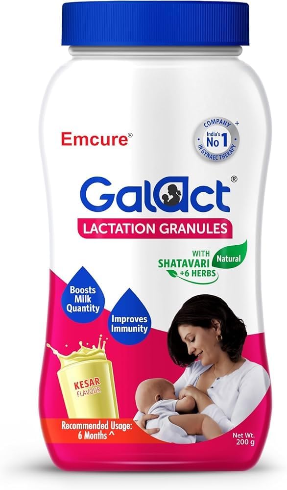 DKM Emcure Galact Granules - Breast Feeding Supplement – Increase Milk Supply - Lactation Supplement - Elaichi Flavour – 200 g