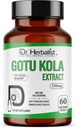 DR. Herbalist Gotu Kola Extracto 550mg – 60 cápsulas Vegan TENIDO 10:1 Extracto = 5.500mg Raw Herb TEN Premium Quality TEN Non-GMO, Gluten-Free TEN Daily Herbal Support TEN Centella asiatica Extract