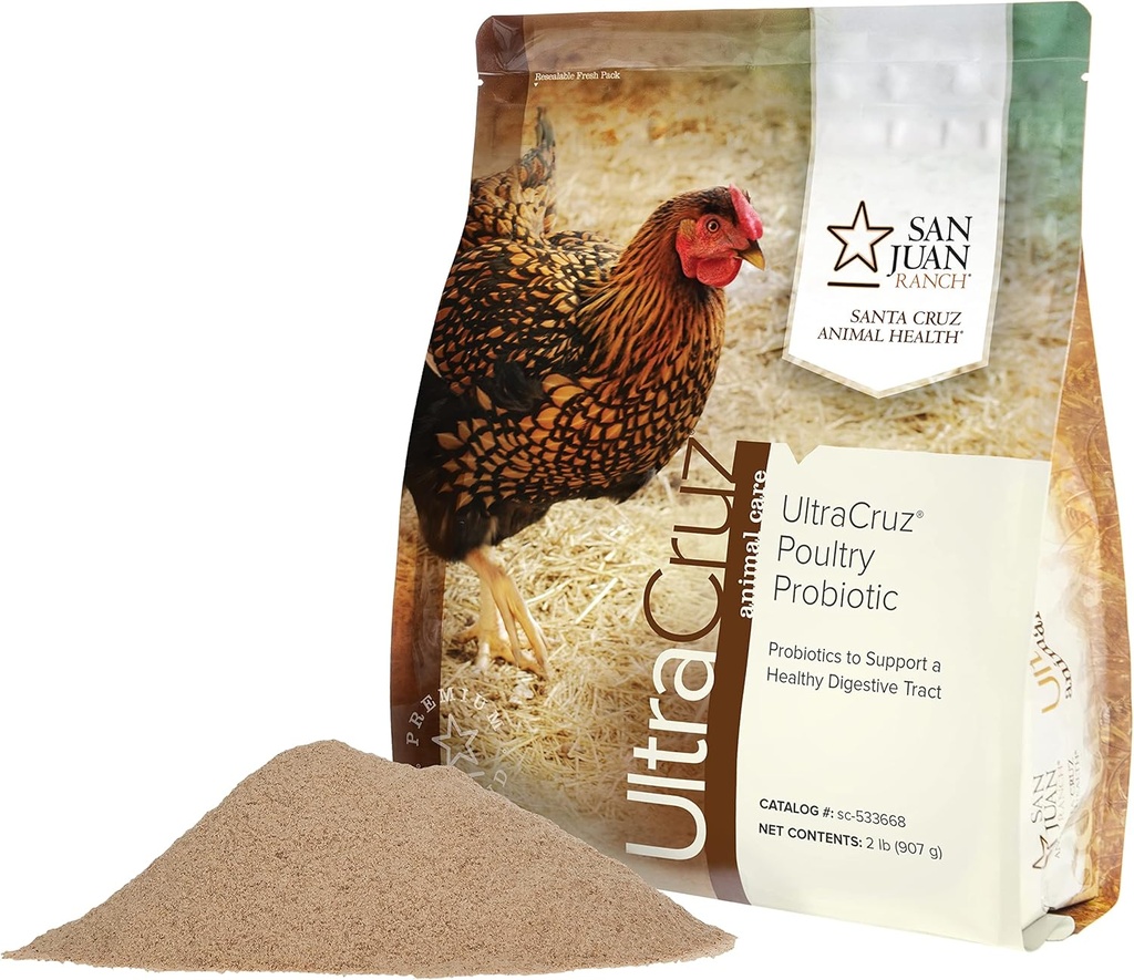 Probiótico de Poultry UltraCruz; 2 lb, Brown