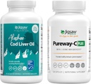 Jigsaw Health Bundle   Alaskan Cod Liver Oil, 180 Softgels y Pureway-C Plus, 120 cápsulas